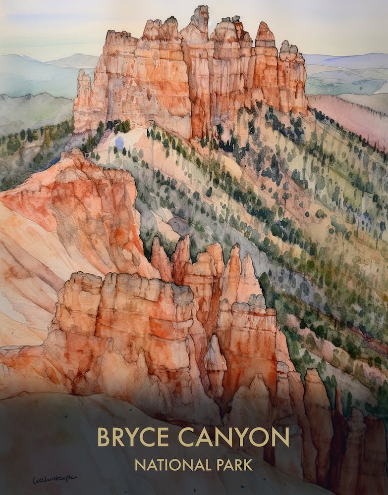 Bryce Canyon National Park Watercolour 1