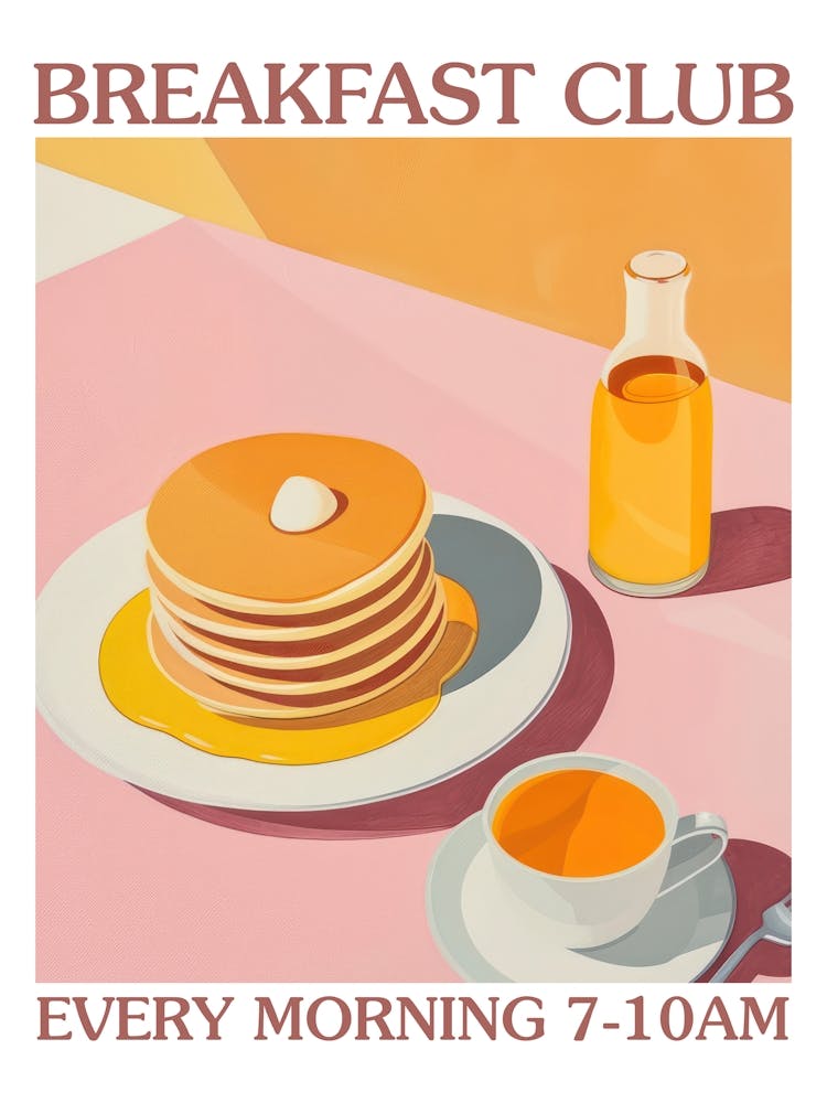 Breakfast Club Pancakes With Honey 2