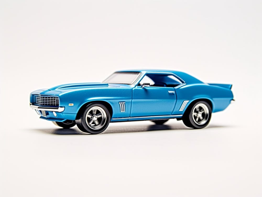Voiture Miniature 69 Camaro Bleue 2