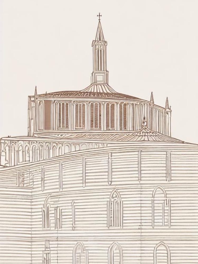 Duomo Di Siena Siena Boho Landmark Illustration
