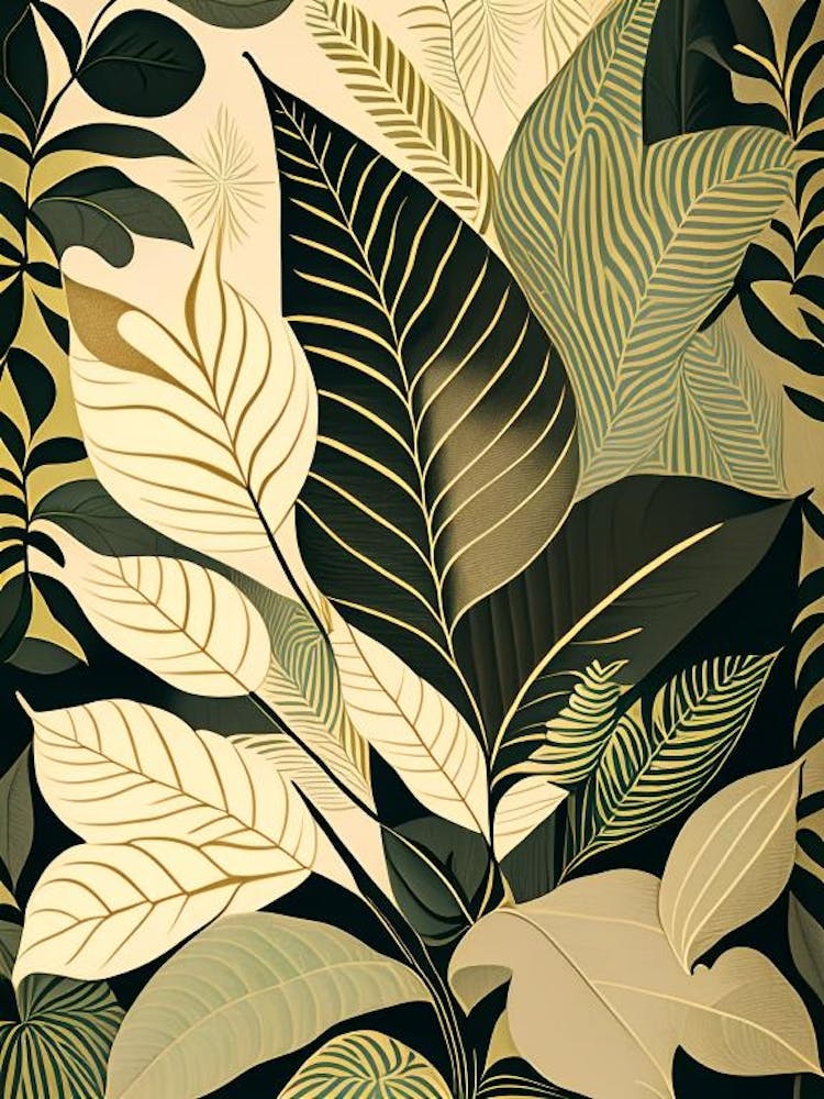 Leaf Pattern - Inspiré de Rousseau