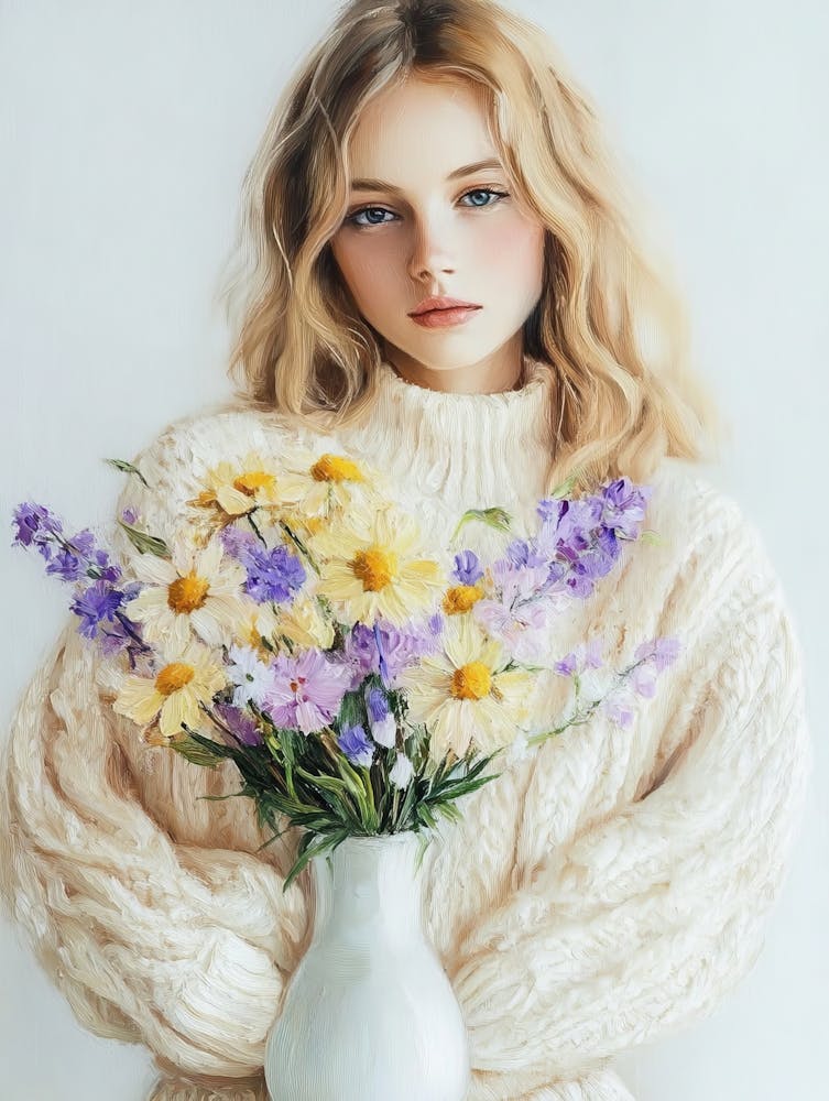 Girl With Flowers