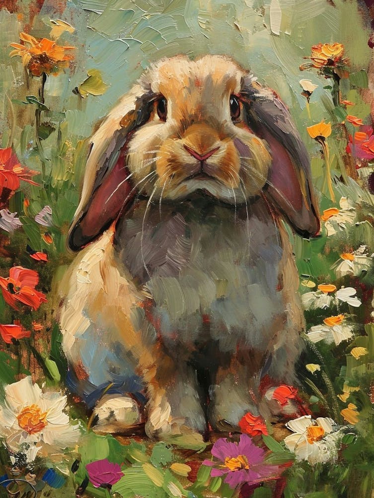 Netherland Dwarf Rabbit Painting 2