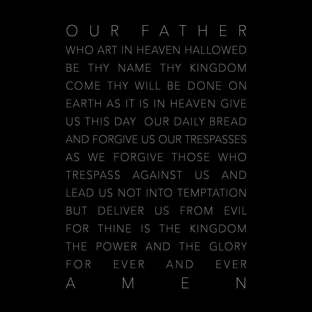 The Lords Prayer Black Square
