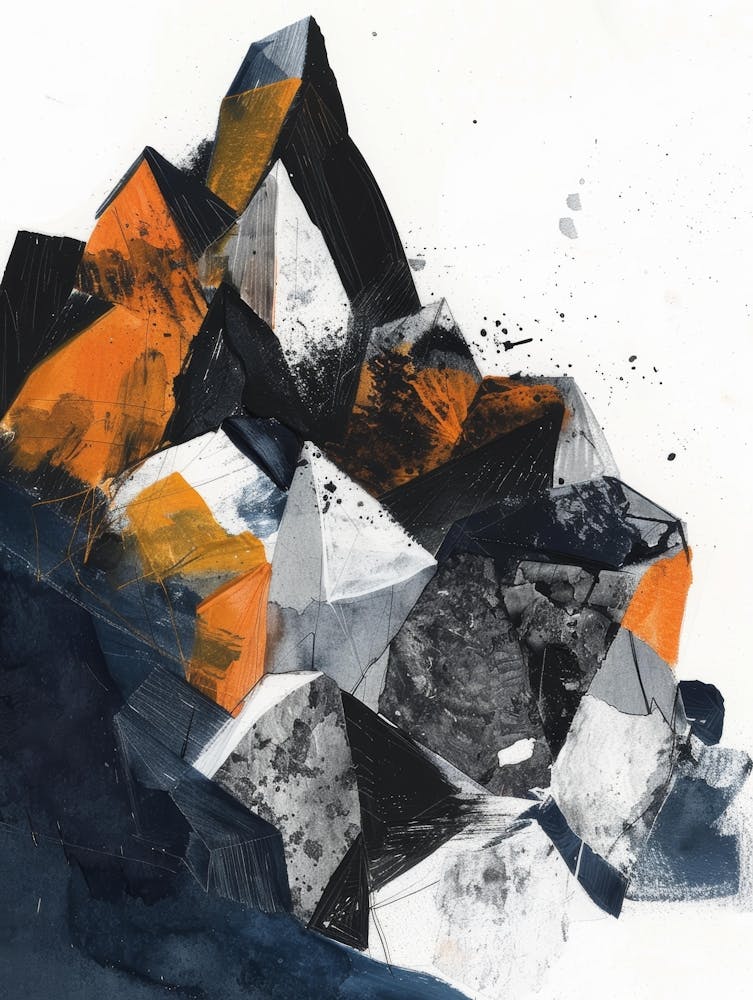 Abstract Mountain Painting 13