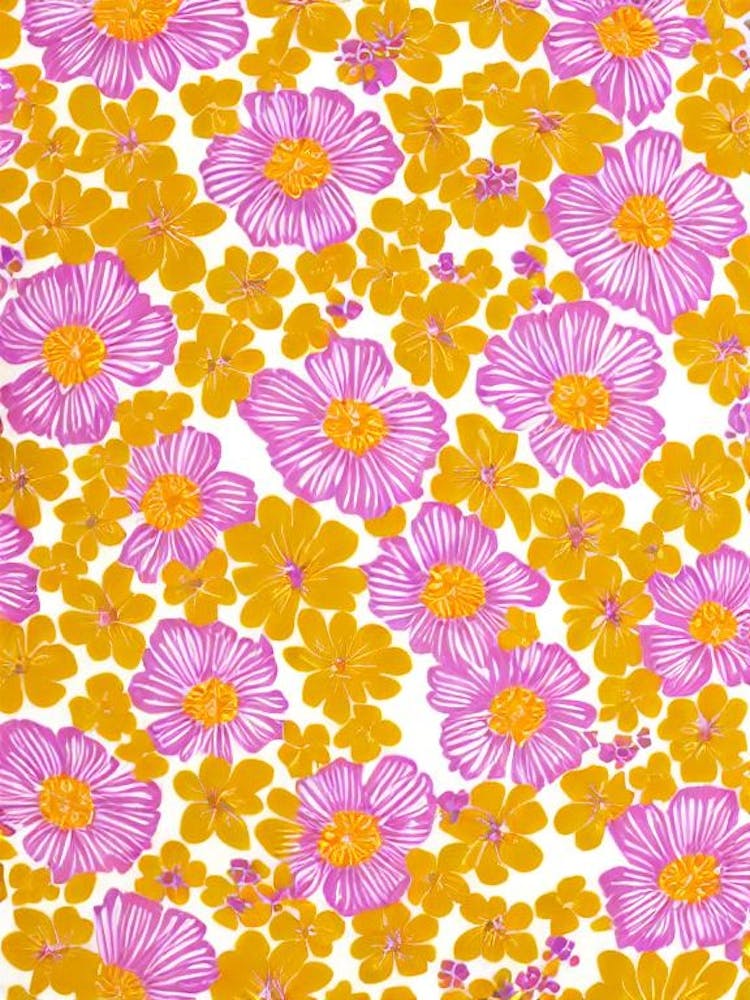 Lavender Floral Print Warm Tones2 Flower