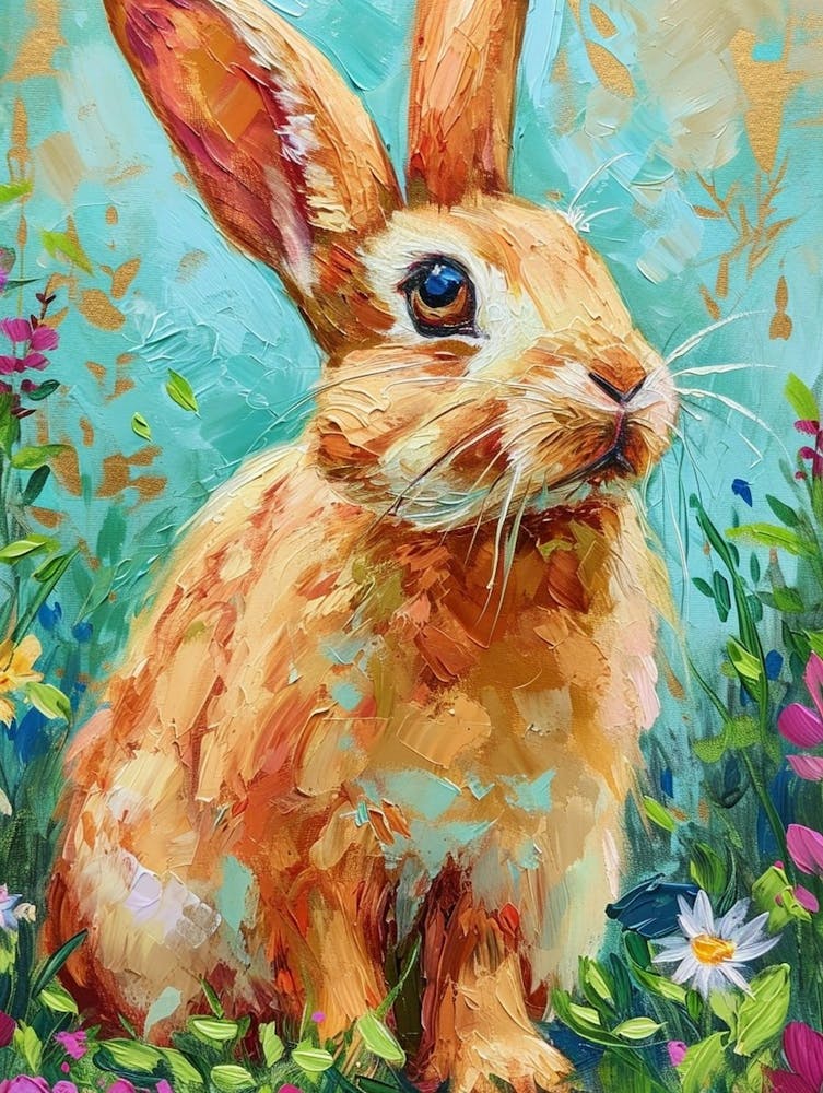 Chinchilla Rabbit Painting 2