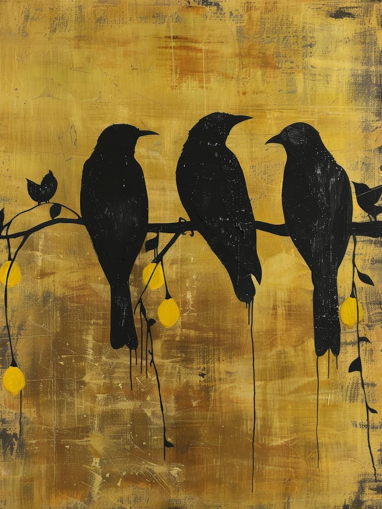 Crows On A Branch 1