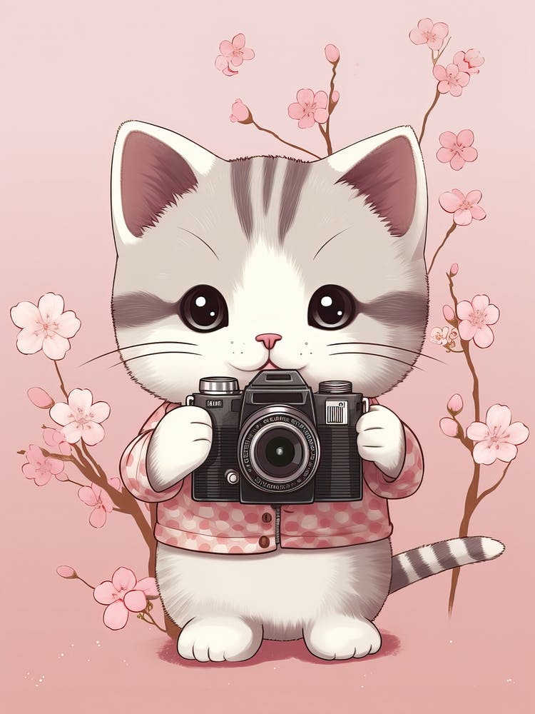 Kawaii Cat Drawings Photographer 1
