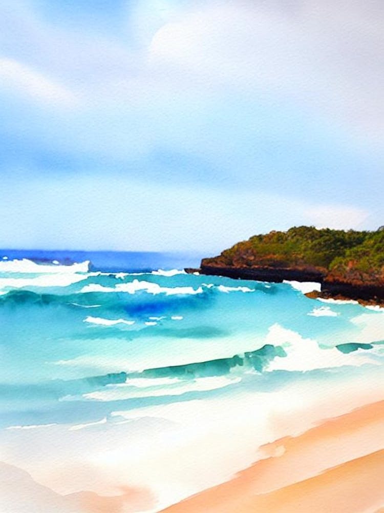 Avoca Beach, Australia Watercolour