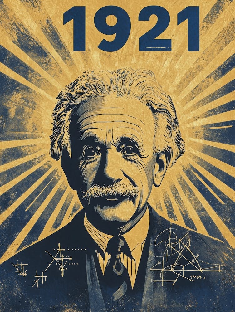 Aihrgdesign A Vintage Poster Celebrating Albert Einsteins Nob B2c91f84 C7e8 431b Ab4f 538ae11ac281 1