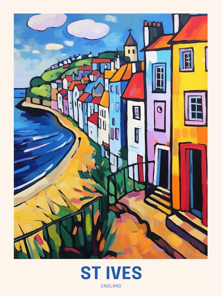 St Ives Angleterre Royaume-Uni Affiche de Voyage