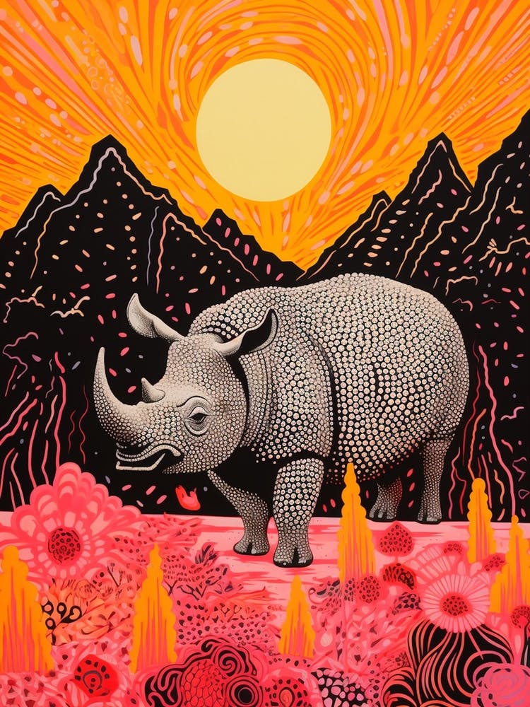 Rhino In The Mountains 1