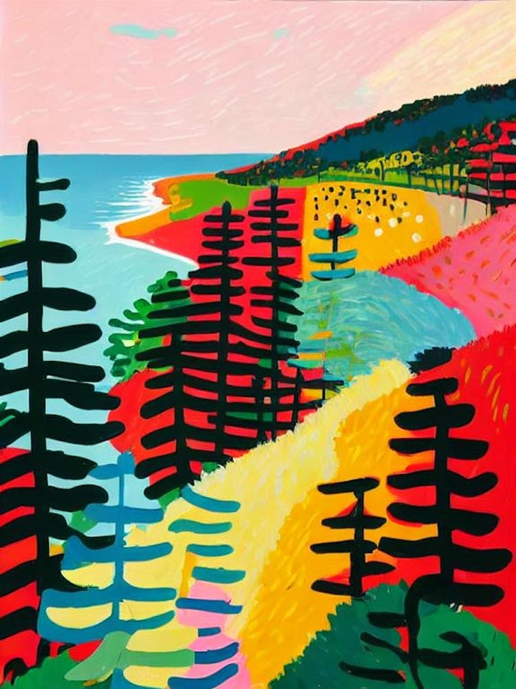 Bells Beach, Australia Hockney Style