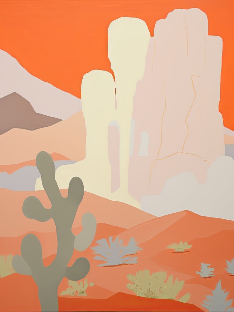 Sonoran Desert Amérique du Nord (Mexique et États-Unis), Illustration Abstraite Contemporaine 2