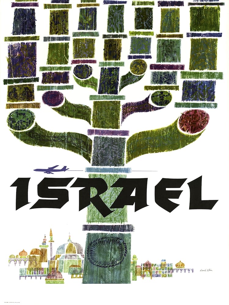 Israel Vintage Airline Poster