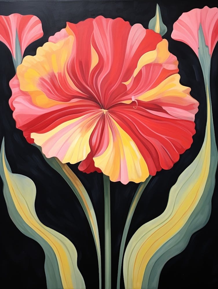Carnation 4 Hilma Af Klint Inspired Flower Illustration