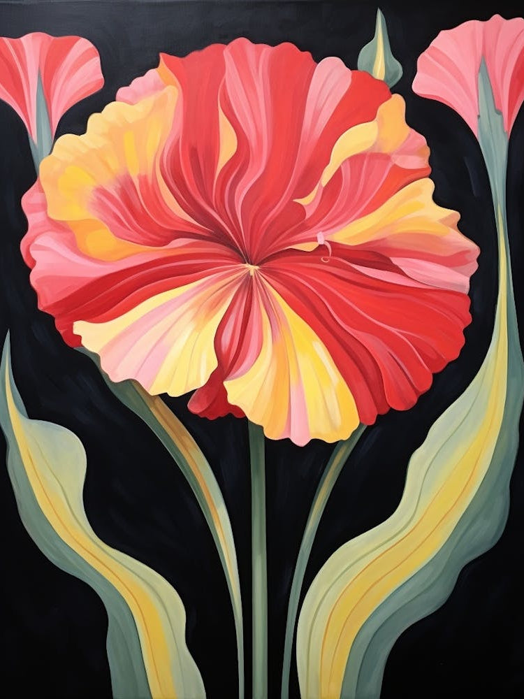 Carnation 4 Hilma Af Klint Inspired Flower Illustration