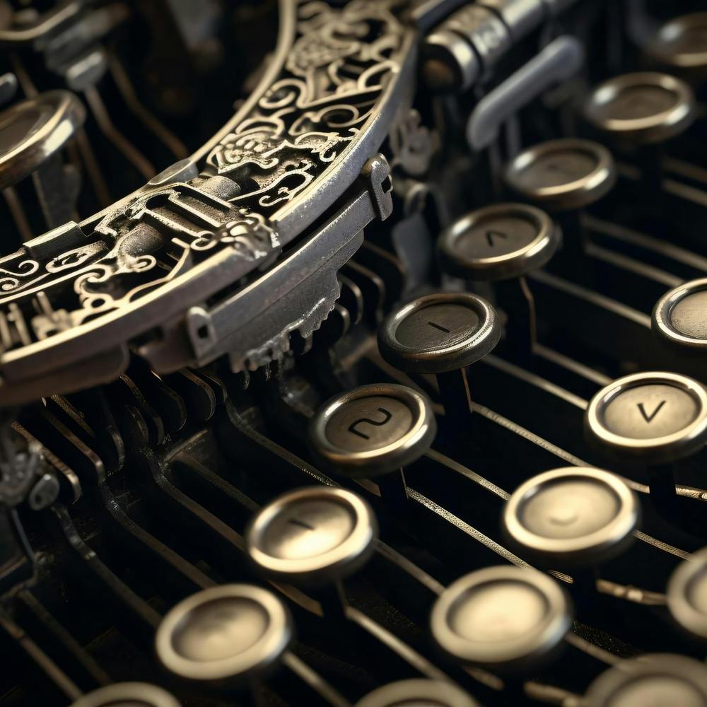 Gros Plan Des Touches De Machine À Écrire 2