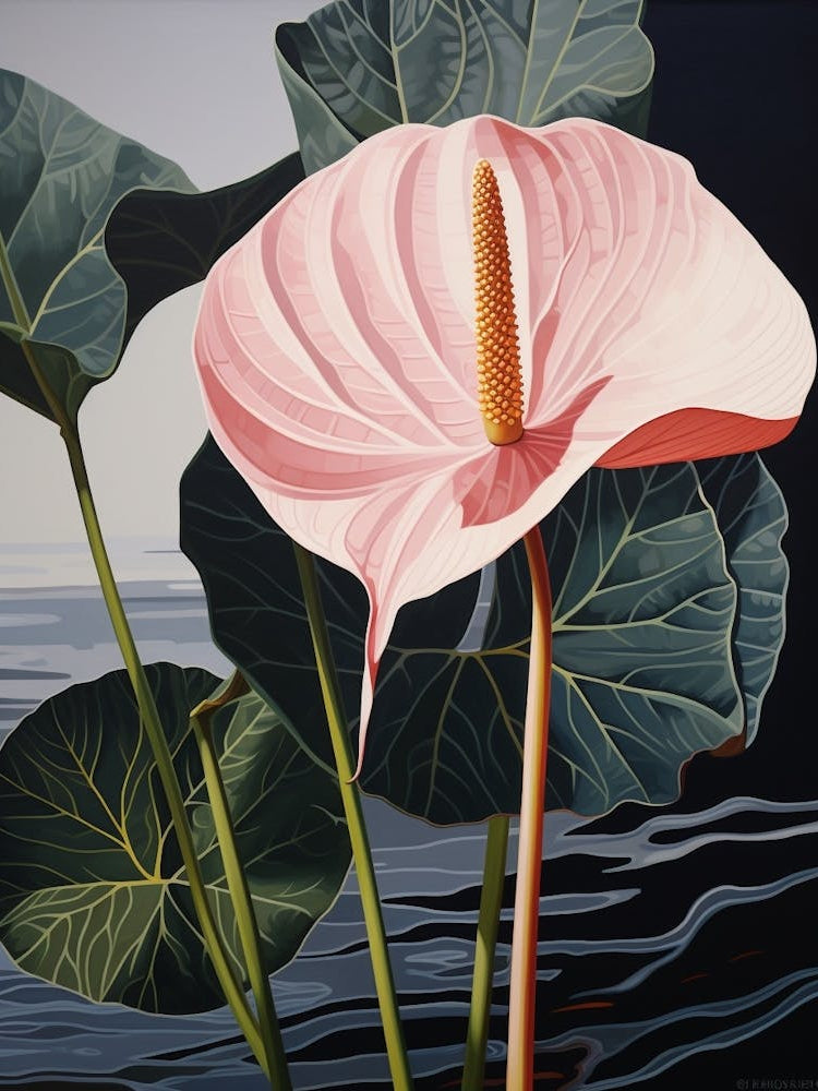 Flower Illustration Flamingo Flower 1