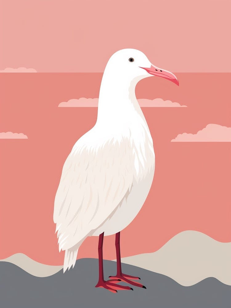 Minimalist Albatross 1 Illustration