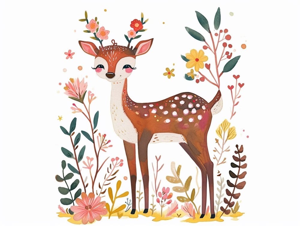 Little Floral Reindeer 2