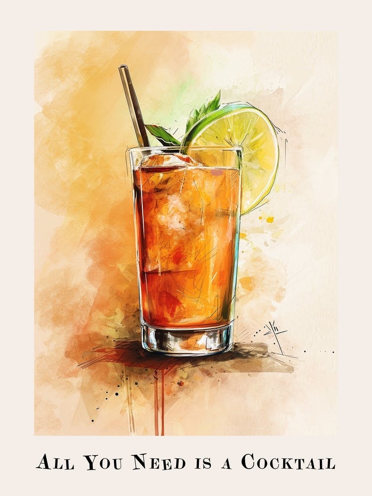 All You Need Is A Cocktail Tile Poster 8