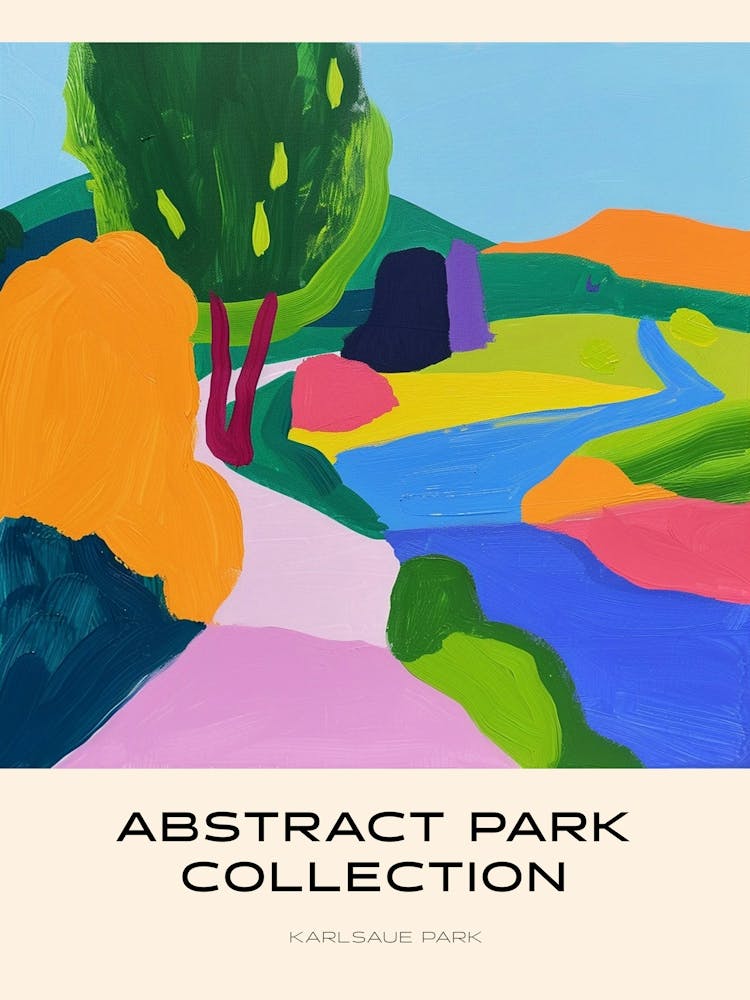 Abstract Park Collection Poster Karlsaue Park Kassel 1