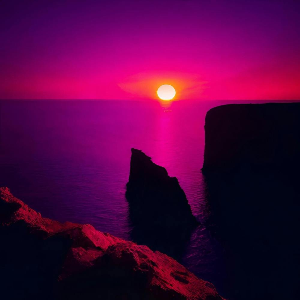 Sunset Over Cliffs 1