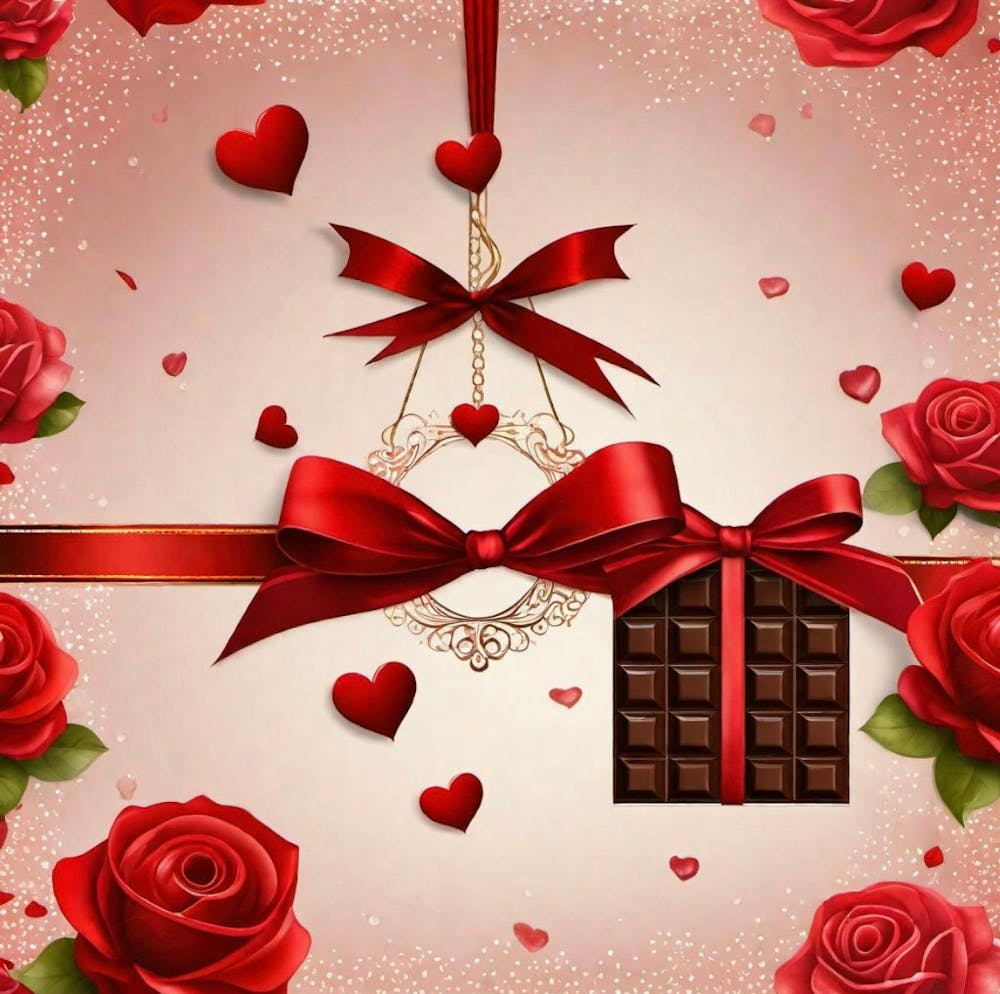 Red bow Valentine