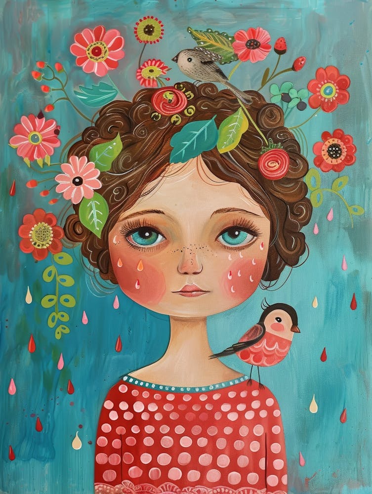 Girl With Flowers 18