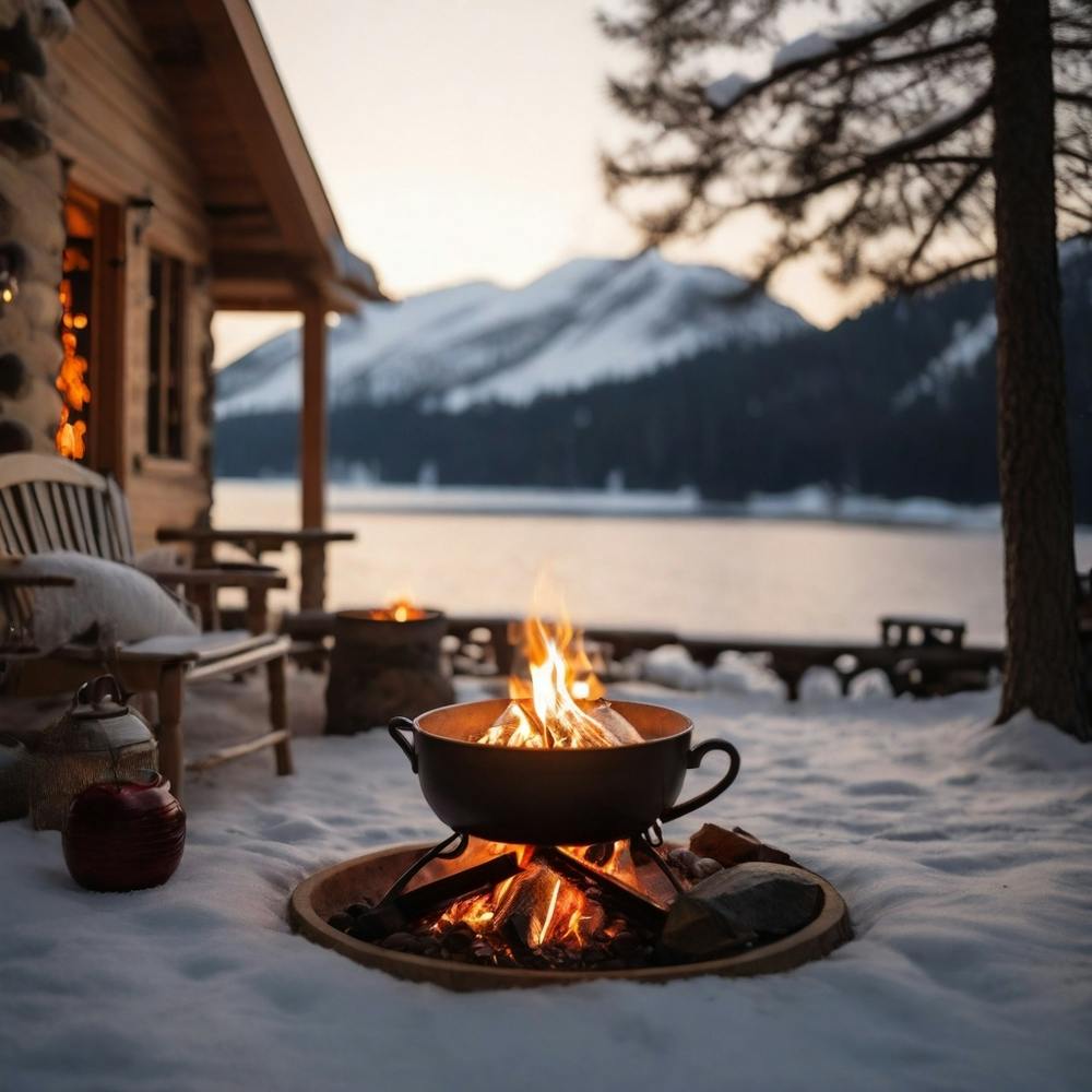 Fire Pit In The Snow