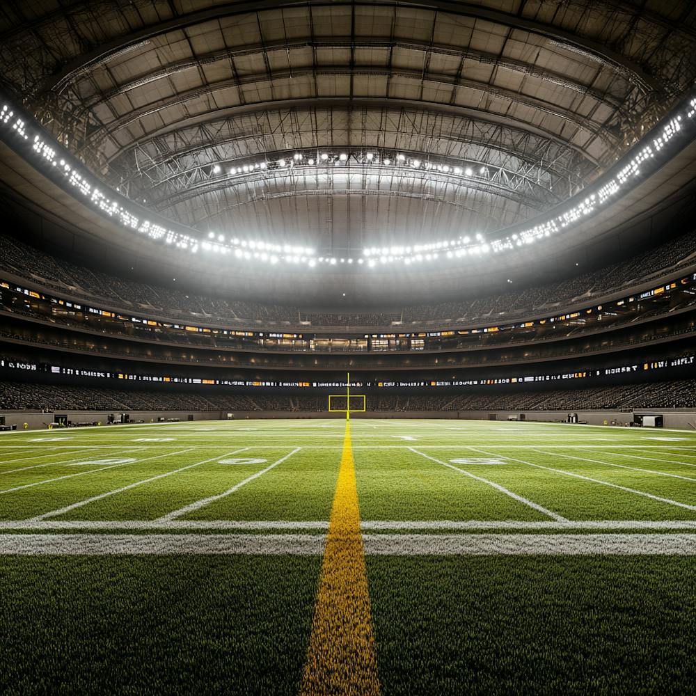 Football Stadium At Night