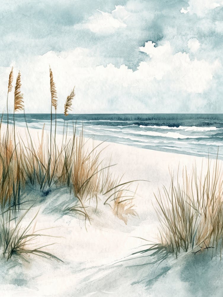Sea Oats On The Beach