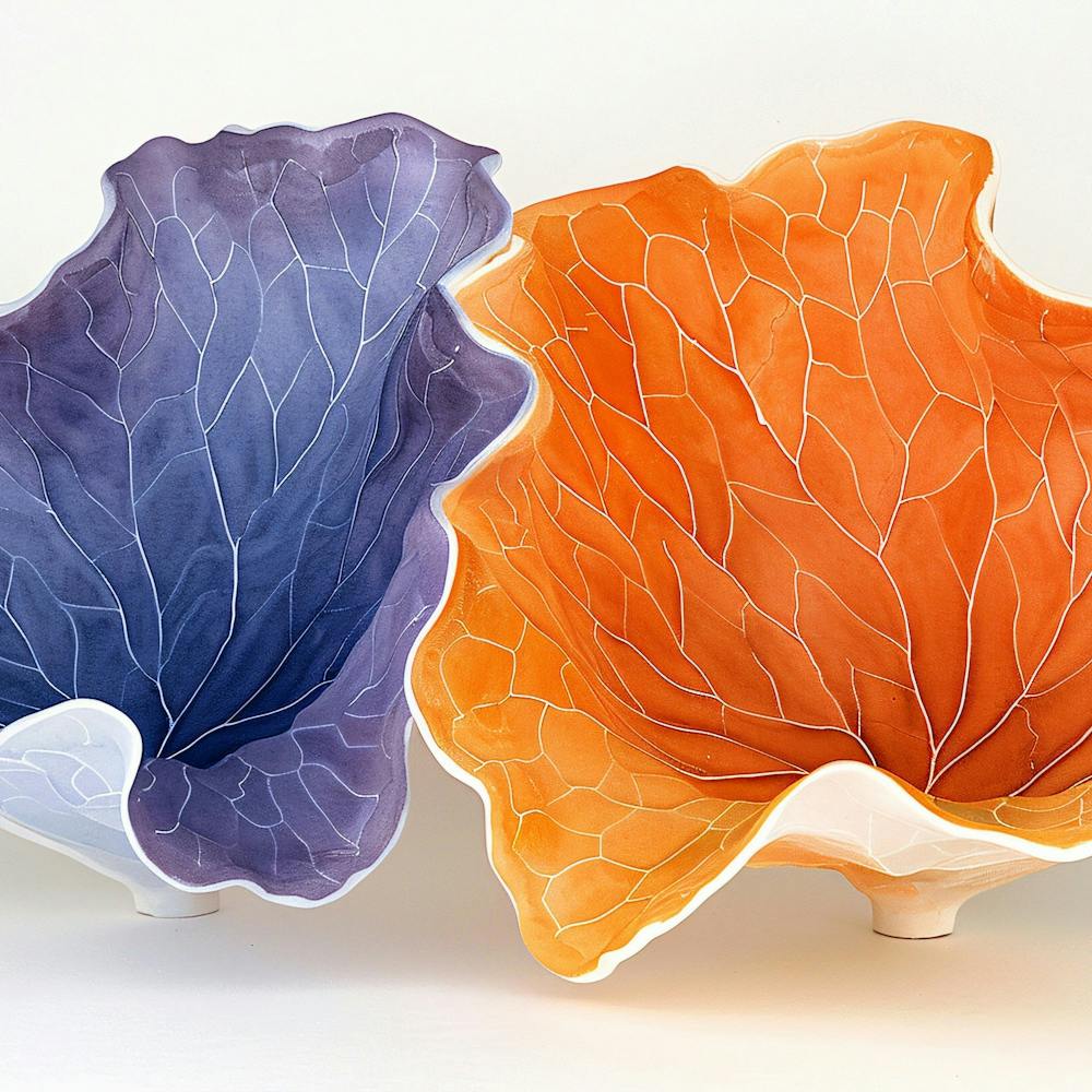 Two Bowls With Leaves