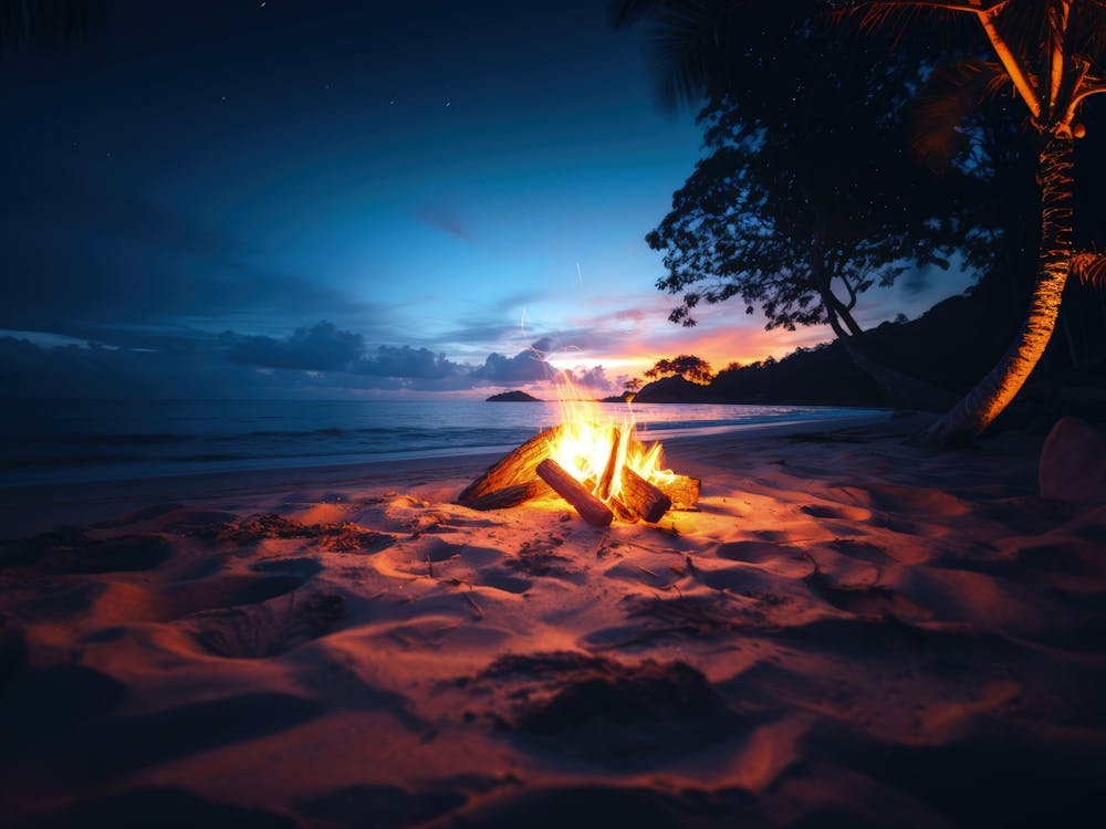 Fire Pit On The Beach