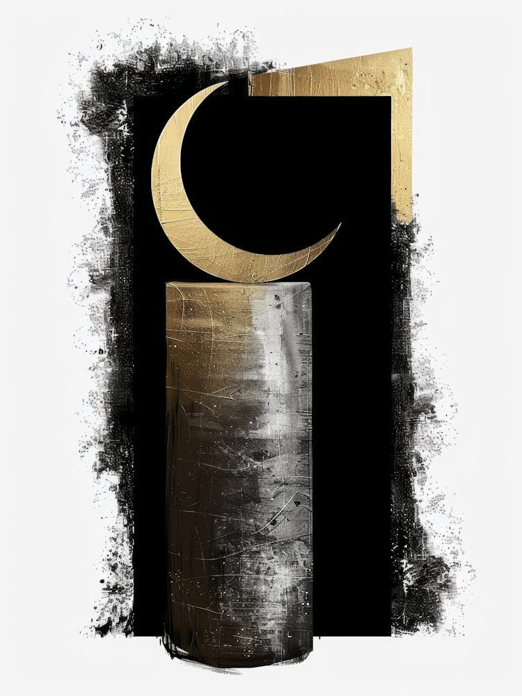 Gold & Black Canvas Print