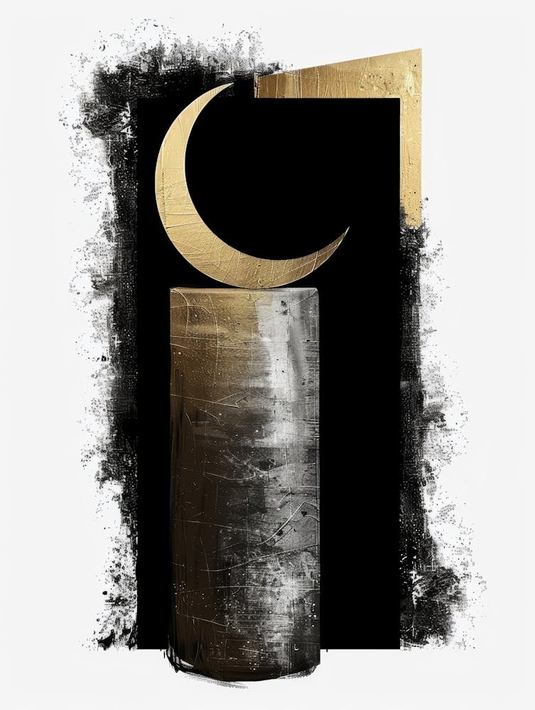 Gold & Black Canvas Print