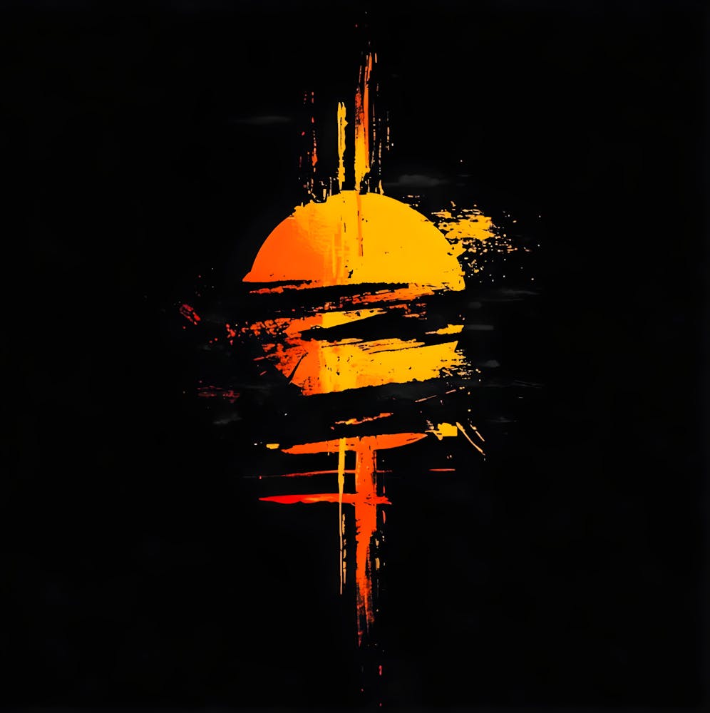 Abstract Sunset Glow – Bold Modern