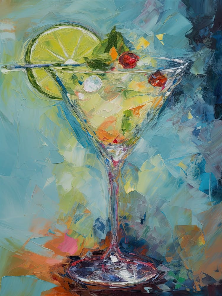 Frozen Margarita Cocktail Ölgemälde 1