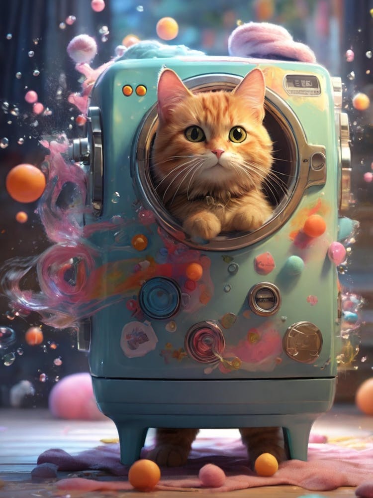 Cat In A Washing Machine 6