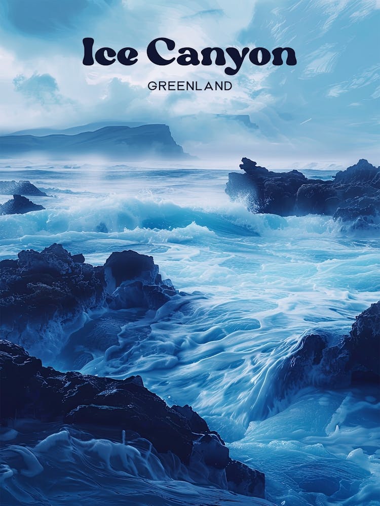 The Ice Canyons Arctic Digital Travel Art