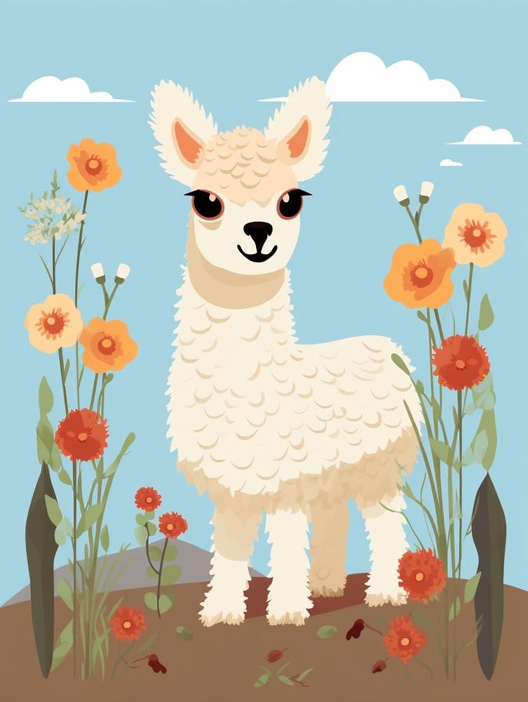 Baby Animal Illustration  Alpaca 4