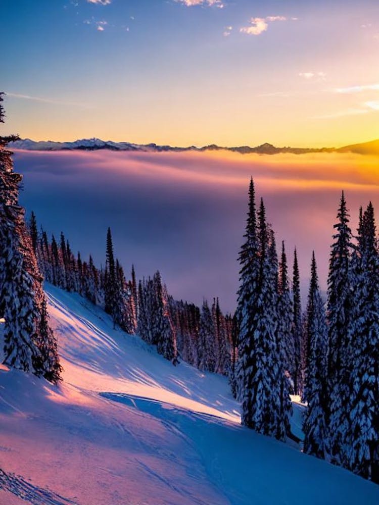 Snowshoe, Usa 1 Sunrise Skiing Poster