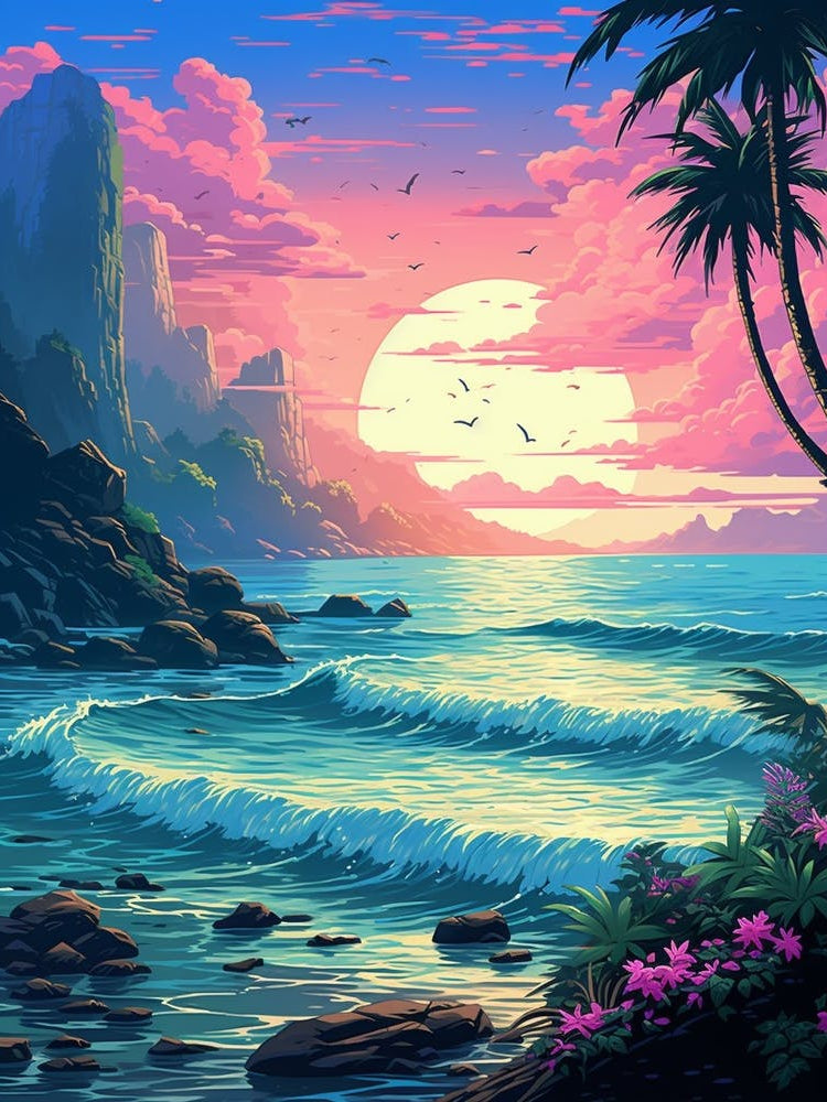 Seascape Pixel Art 4