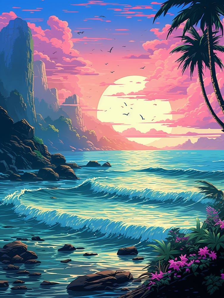 Seascape Pixel Art 4