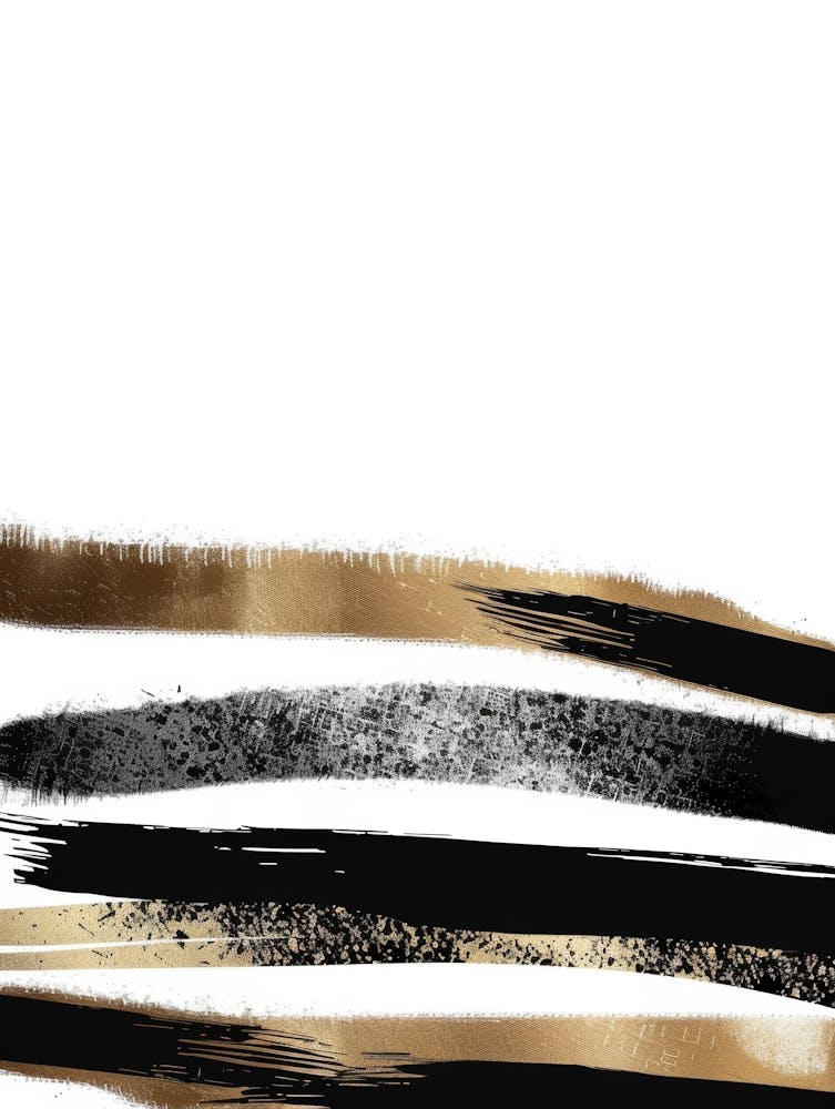 Abstract Gold And Black Brush Strokes 2