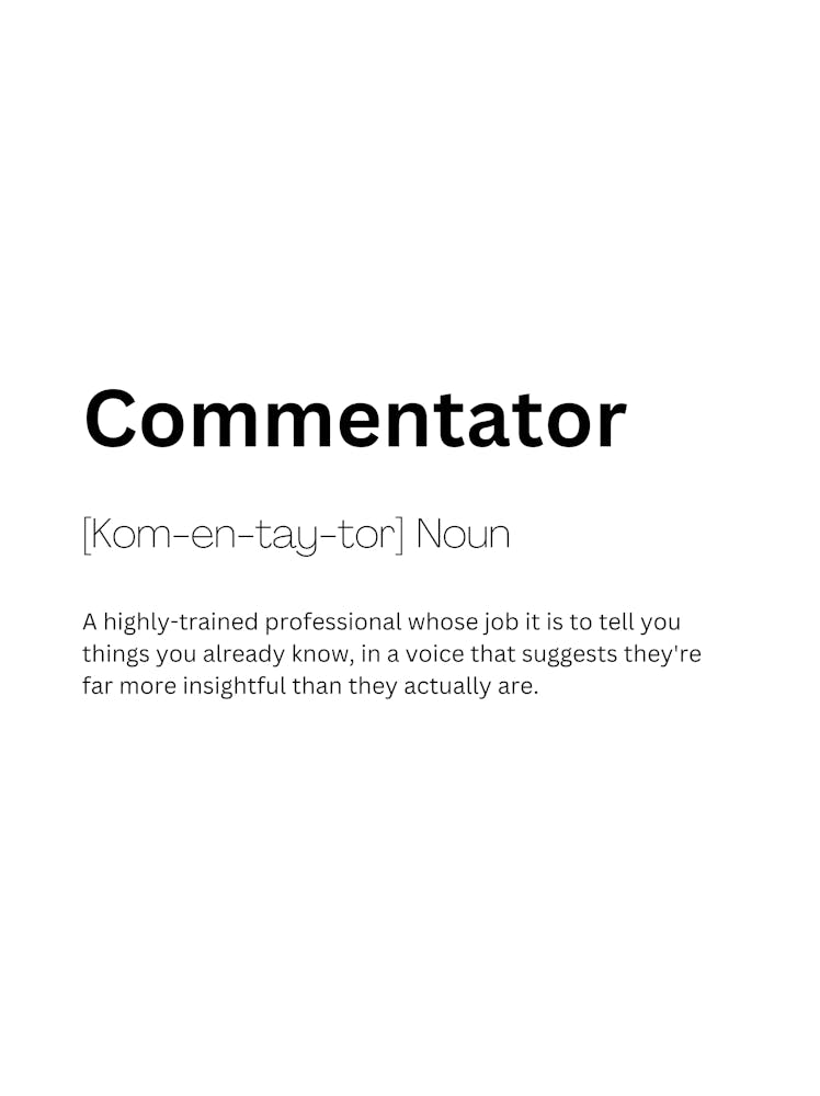 Commentator Definition Meaning