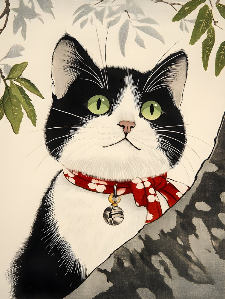 Cat In A Tree 1
