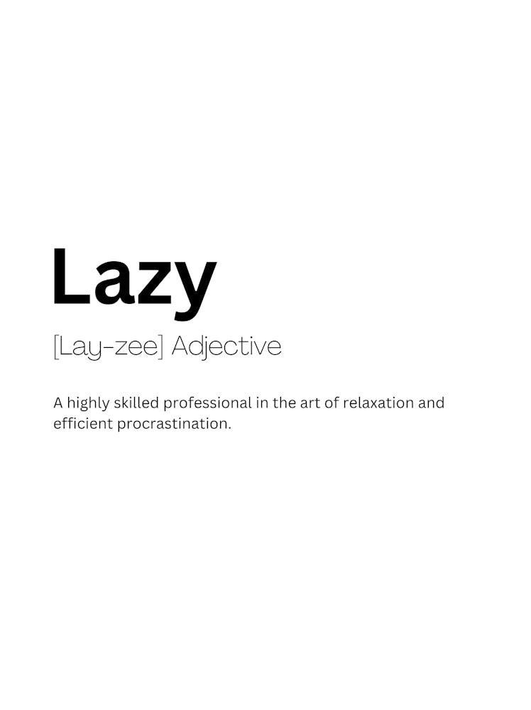 Lazy Definition Meaning